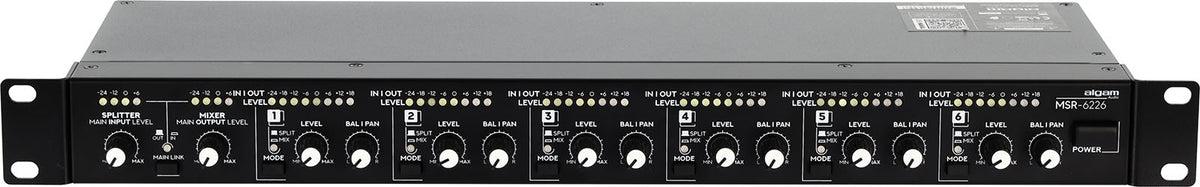 MSR 6226 - rack-mountable 6-in-2 mixer / 2-in-6 splitter