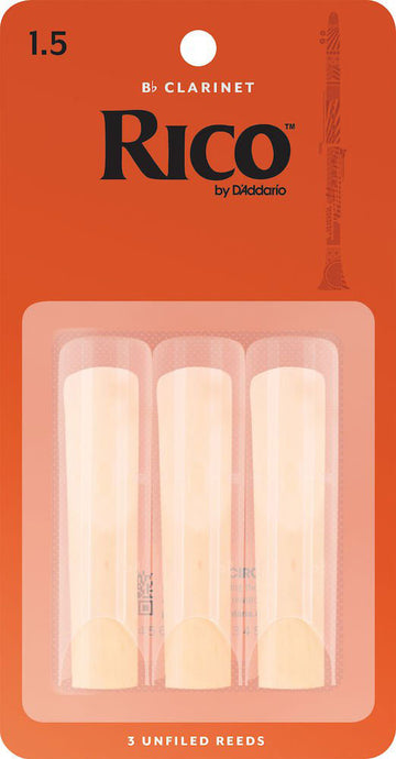 RICO ORANGE BB CLARINET REEDS 1.5