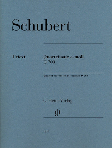 SCHUBERT F.  - MOUVEMENT POUR QUATUOR A CORDES EN UT MINEUR D 703