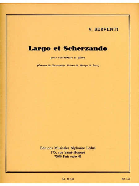 Largo et Scherzando pour contrebasse et piano