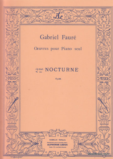 FAURE GABRIEL - NOCTURNE N°2 OP.33 - PIANO