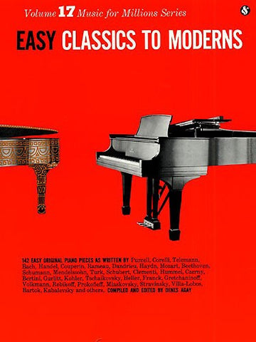 EASY CLASSICS TO MODERNS - PIANO SOLO