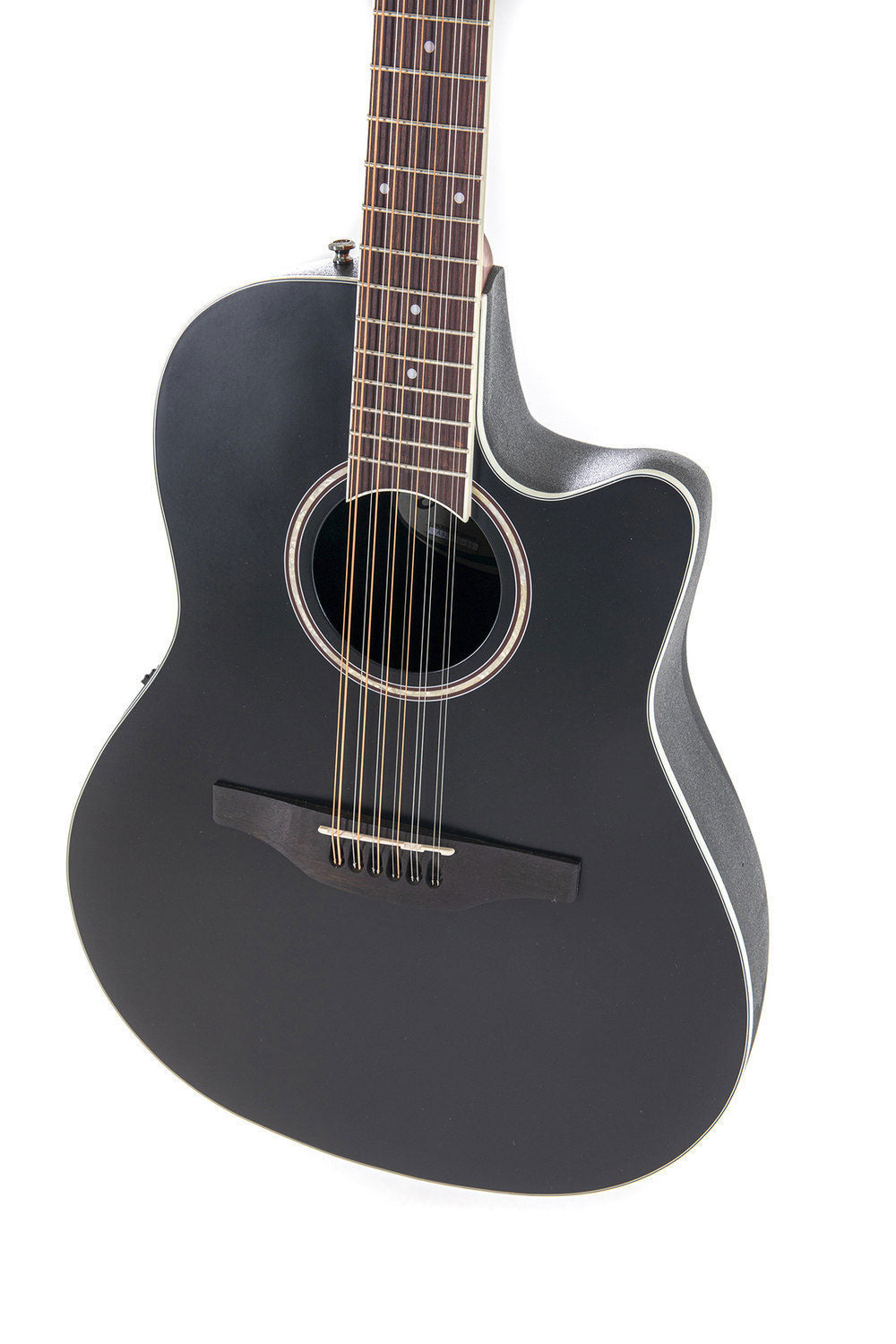 E-Akustikgitarre Traditional Ab2412 Mid Cutaway 12-String Black Satin