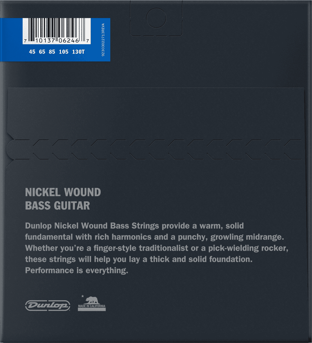 BASS STRINGS ROUND WIRE NICKEL NICKEL TAPERED SET 5 STRINGS 45-130