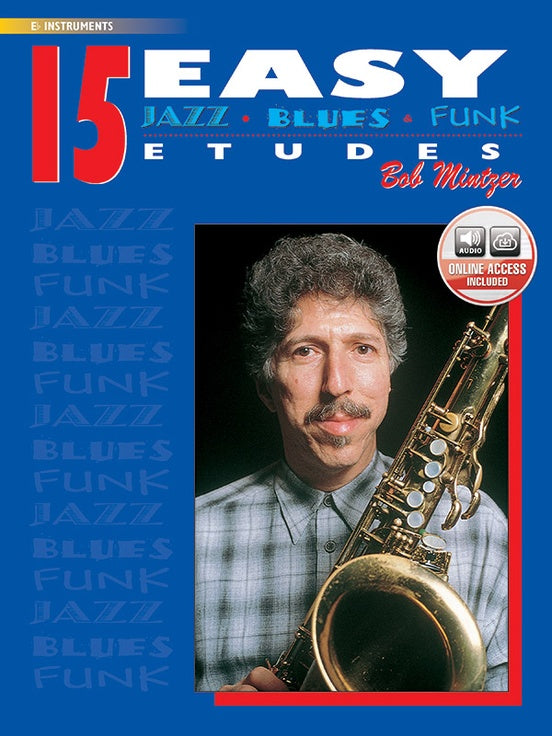 Alfred Publishing 15 Easy Études Jazz, Blues, Funk Instruments Mib - Mintzer