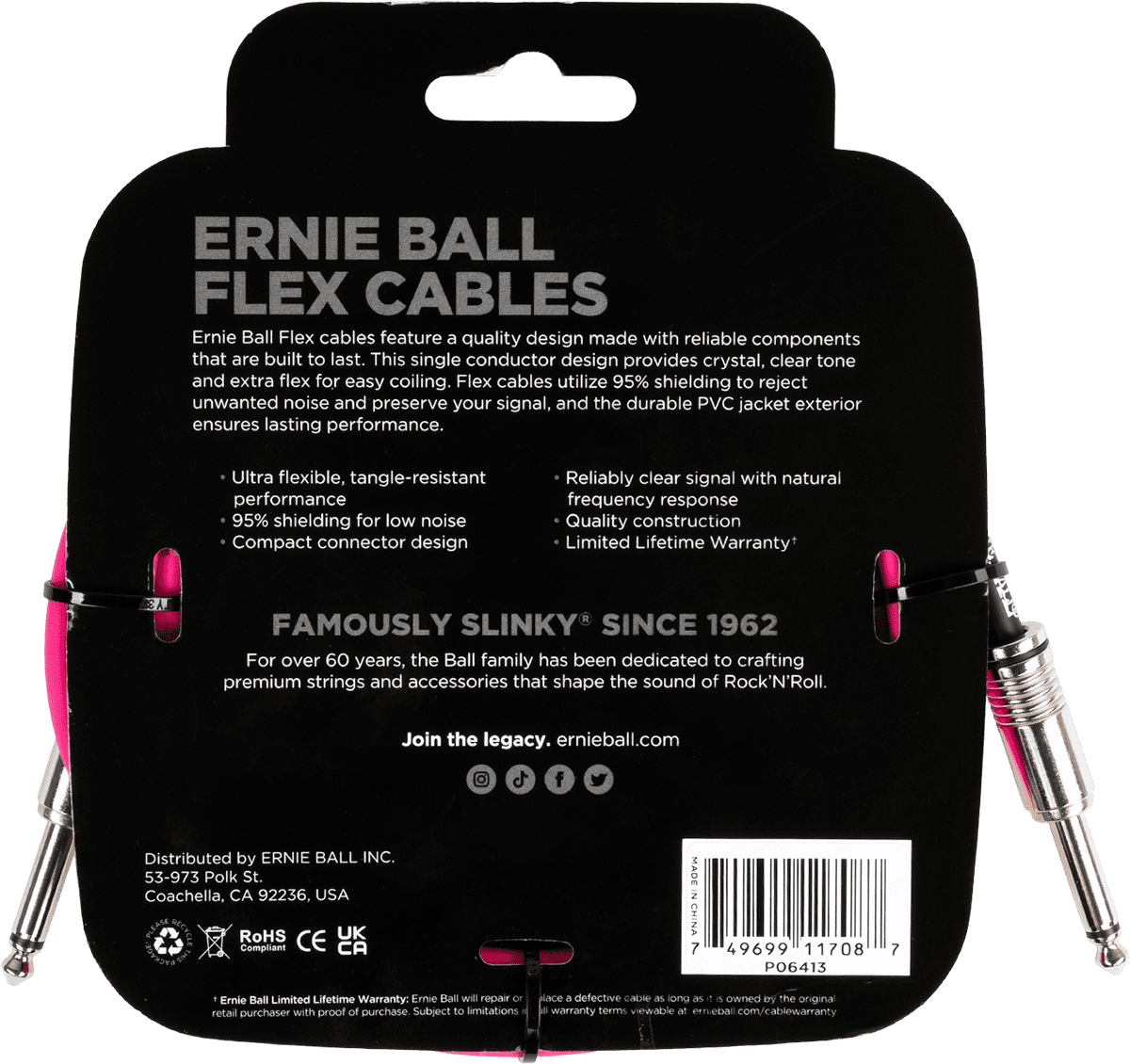 Câbles Instrument Flex Jack/jack 3M Rose