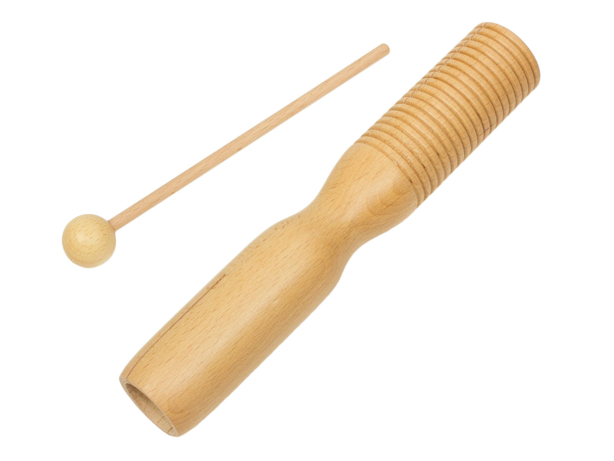 Klangblock / Guiro Buche 2 Töne + Schlägel - 3+