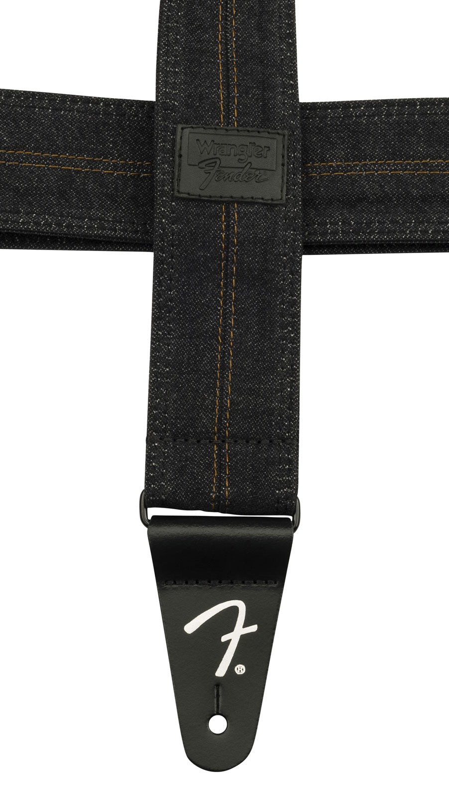 x Tracolla in denim Wrangler Nero slavato Cucitura