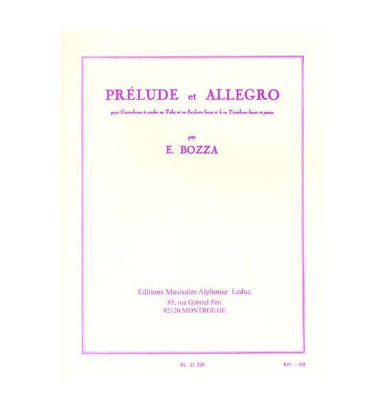 BOZZA E. - PRELUDE ET ALLEGRO - CONTREBASSE (TROMBONE) ET PIANO