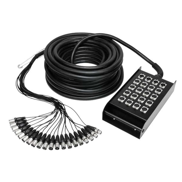 Adam Hall K20C15 Cable Multipaire avec Boitier de Scene 16/4 15 M