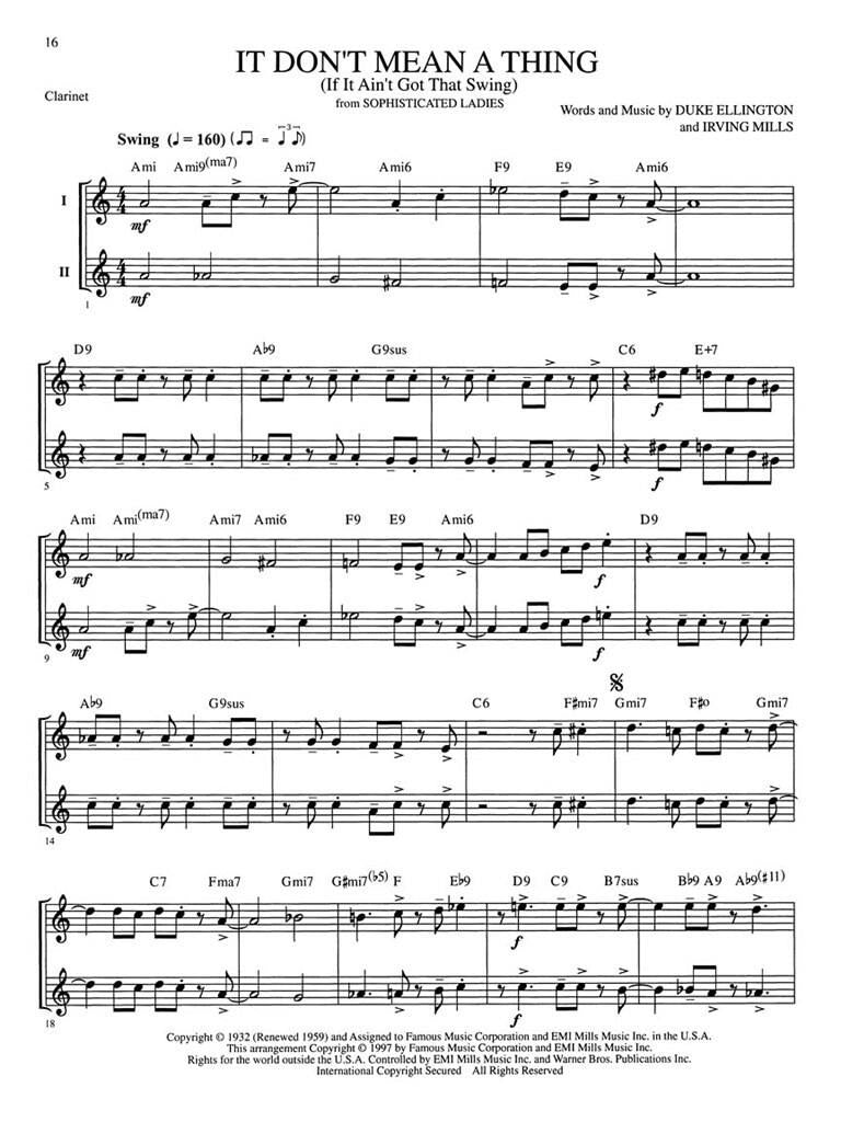 GREAT JAZZ DUETS - CLARINET