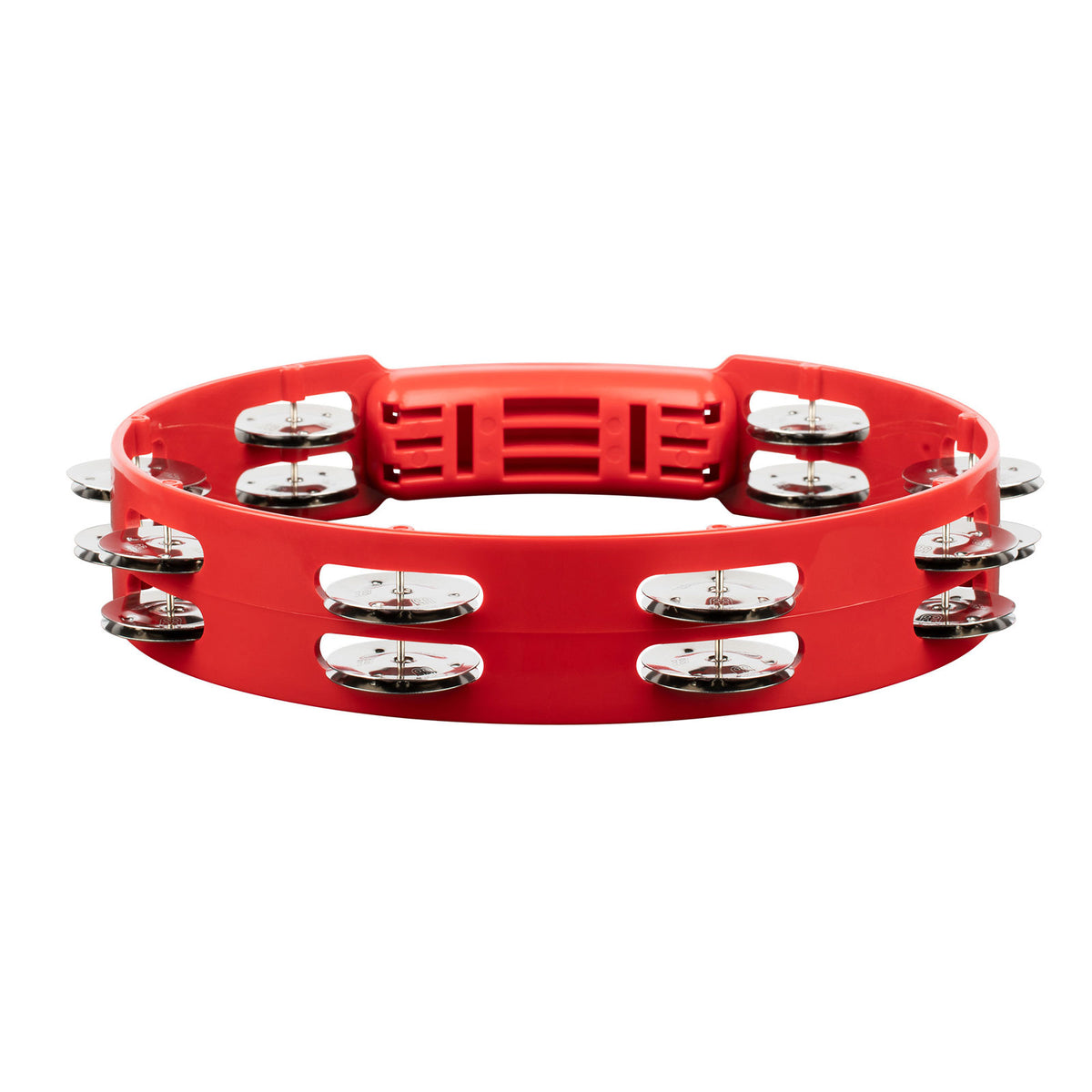 HTT10R - Tambourin Abs Rouge 25CM 1 Rangée de Cymbalette