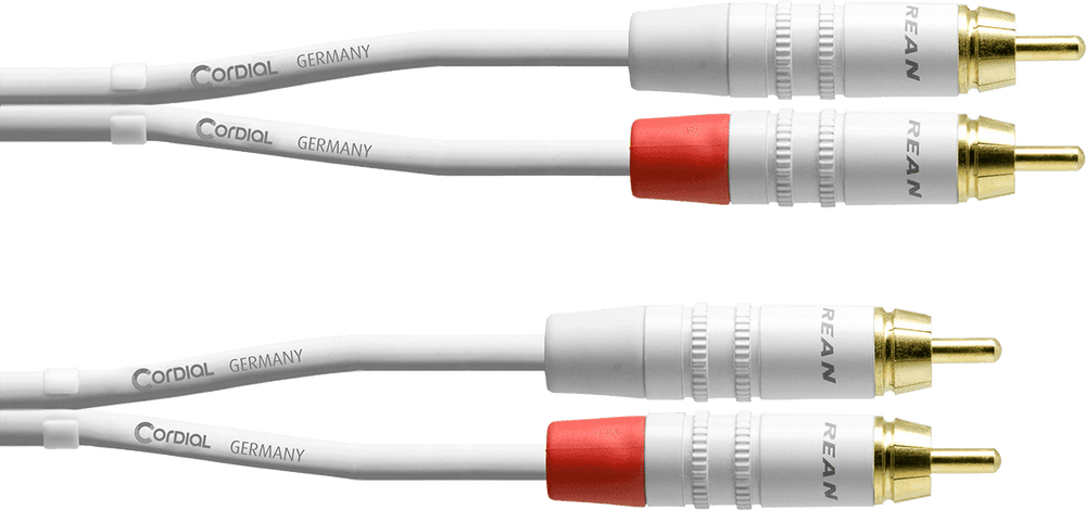 Cordial Cable Audio Double RCA 3 M Blanc
