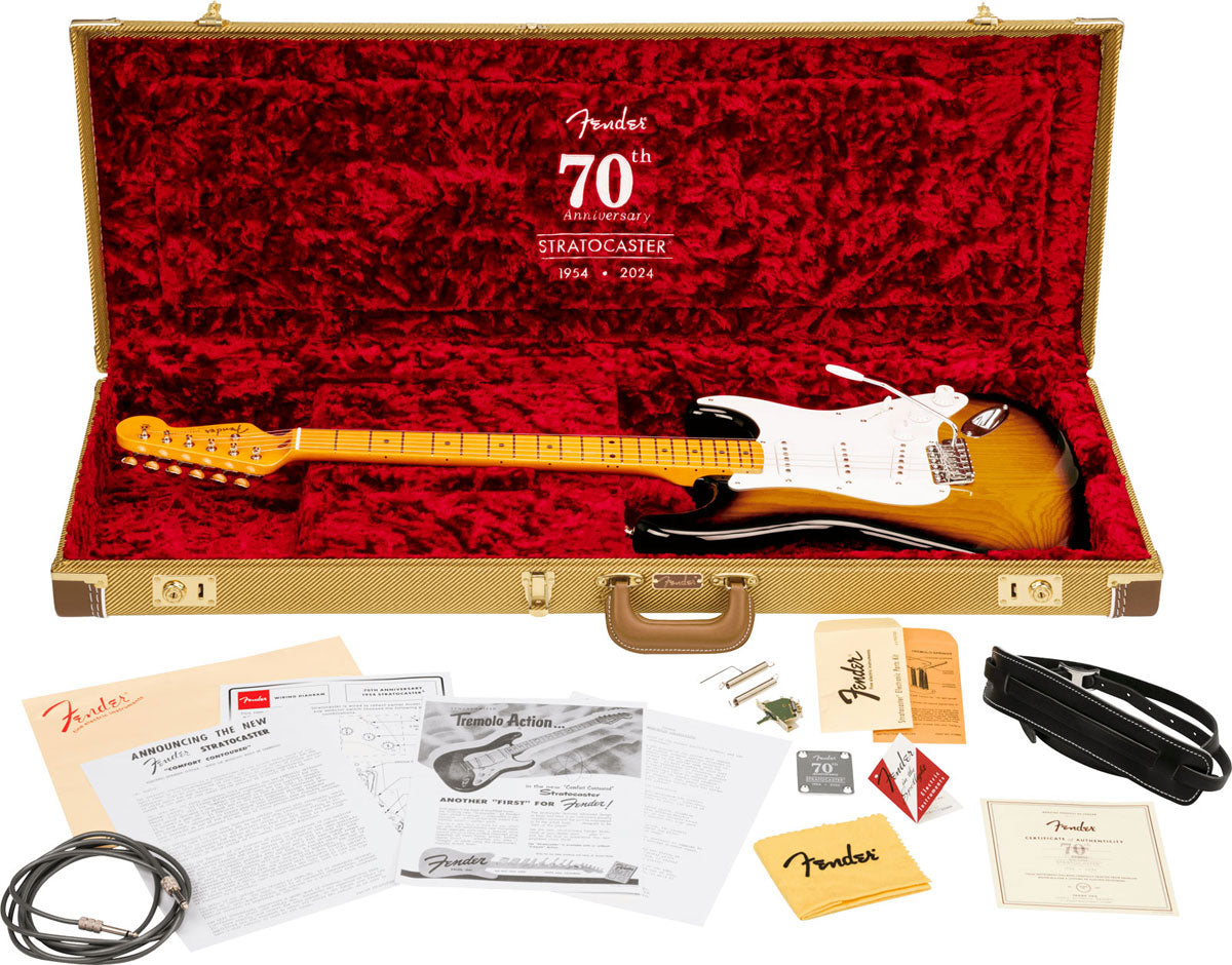 Stratocaster 1954 American Vintage II MN LTD 70th Anni 2-Farben-Sunburst