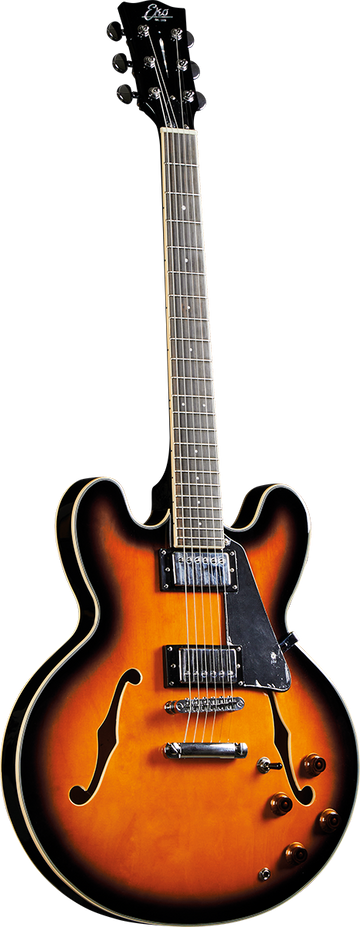 Fusion hollowbody double cut Sunburst