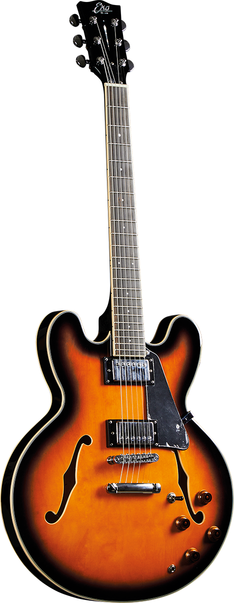 Fusion hollowbody double cut Sunburst