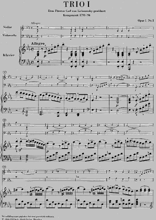Beethoven L.V. - Klaviertrios Band I