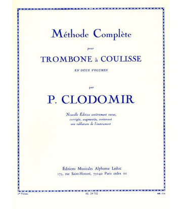 Clodomir P. F. - Methode De Trombone A Coulisse Vol.1