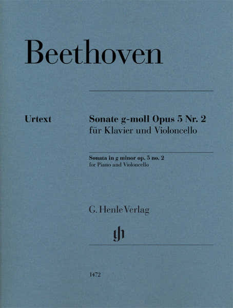Beethoven L.V. - Sonata In G Minor Op.5 N°2 - Violoncelle & Piano