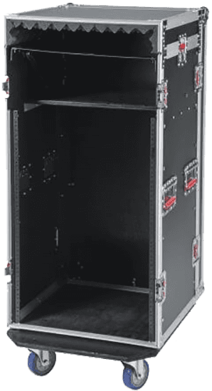WOOD G-TOWER 10U X 16U WITH CASTERS