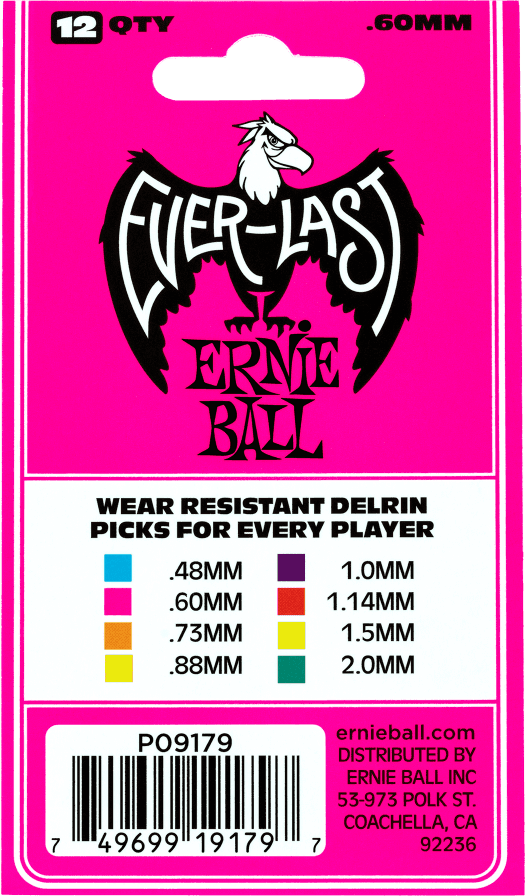 Médiators Everlast 12 Pack Rose 0,60Mm