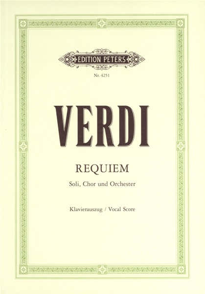 Verdi Giuseppe - Requiem - Mixed Choir (par 10 Minimum)
