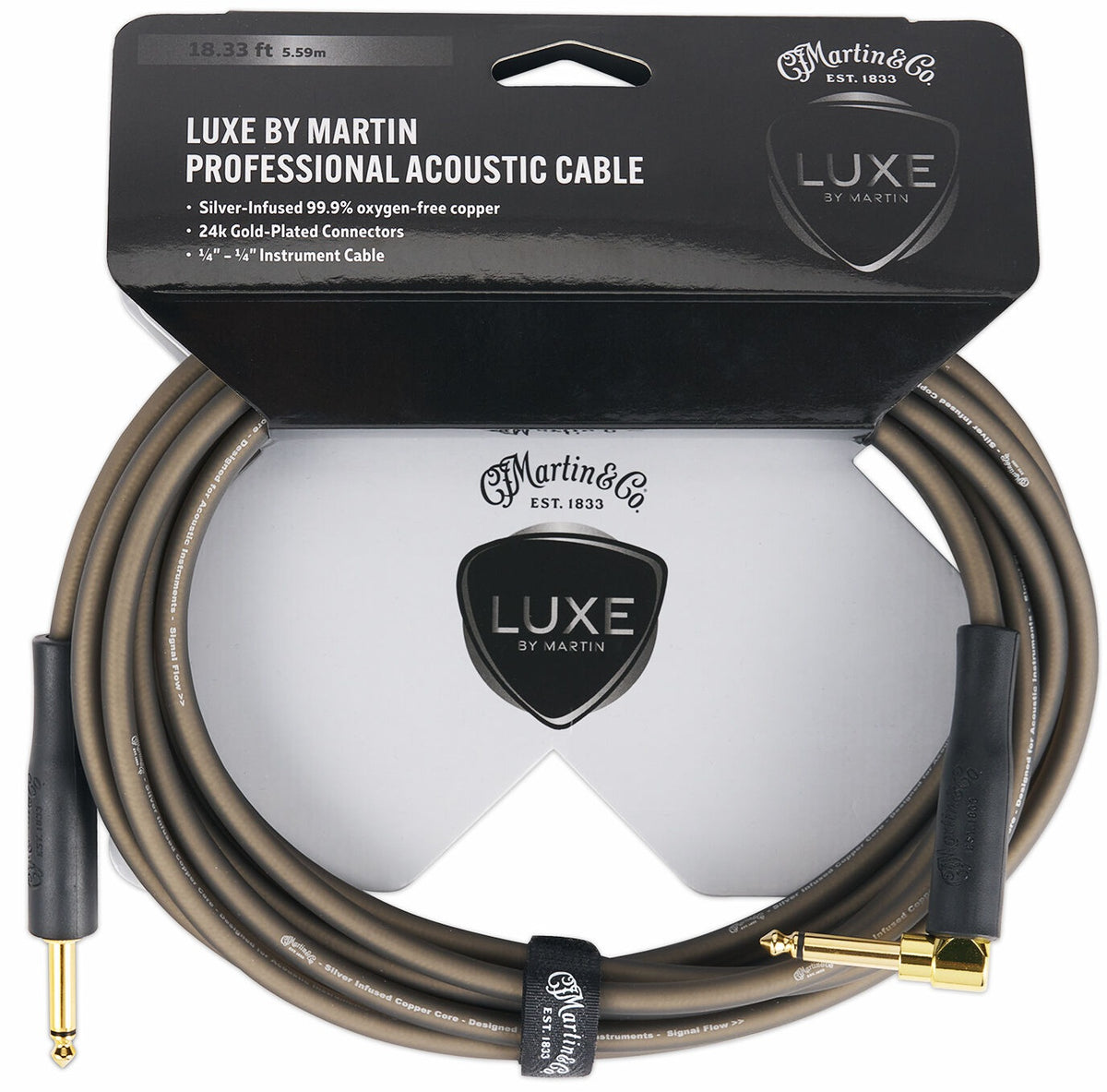 Jackkabel Deluxe abgewinkelt 5,5m