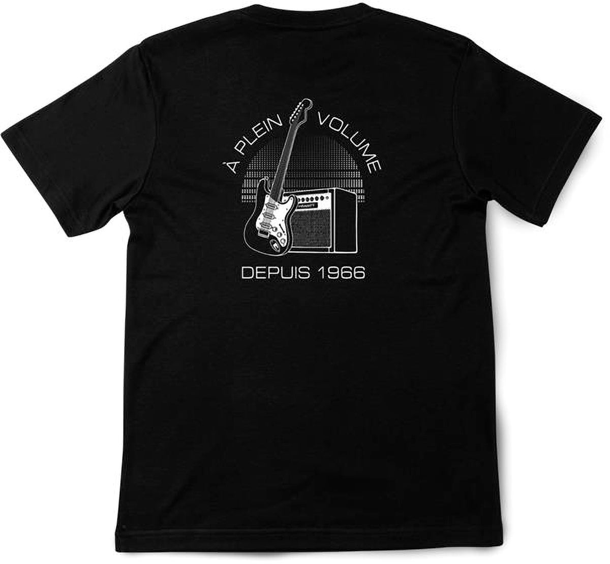Black T-Shirt White Classic Logo S-Size