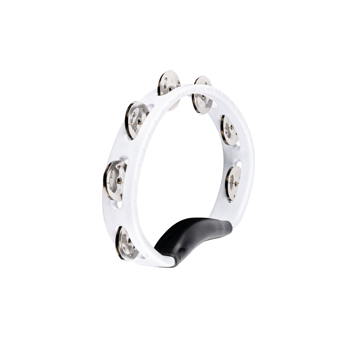 HTWH - Tambourin Abs Demi Lune 1 Rangée de Cymbalette Blanc