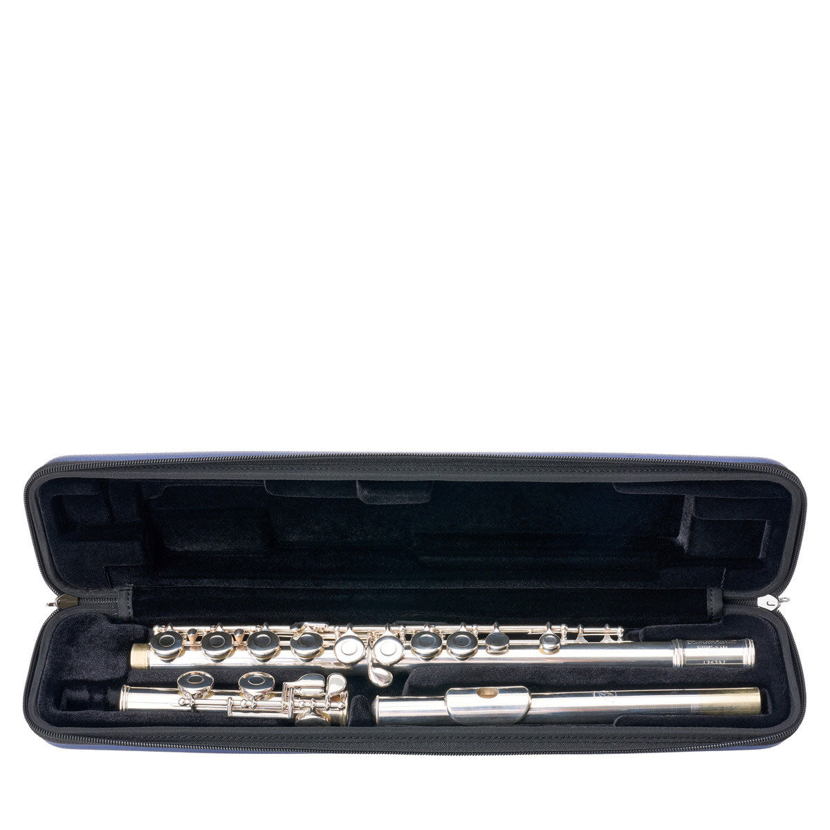 Blaues Micro Zip-Etui - Flöte C/B