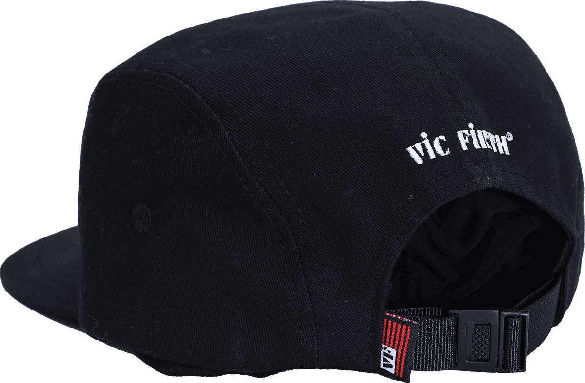 Schwarze 5-Panel-Camp-Mütze