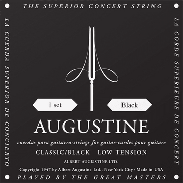 Augustine Standard Jeux Noir Faible /nylon CLAIR-file Argent