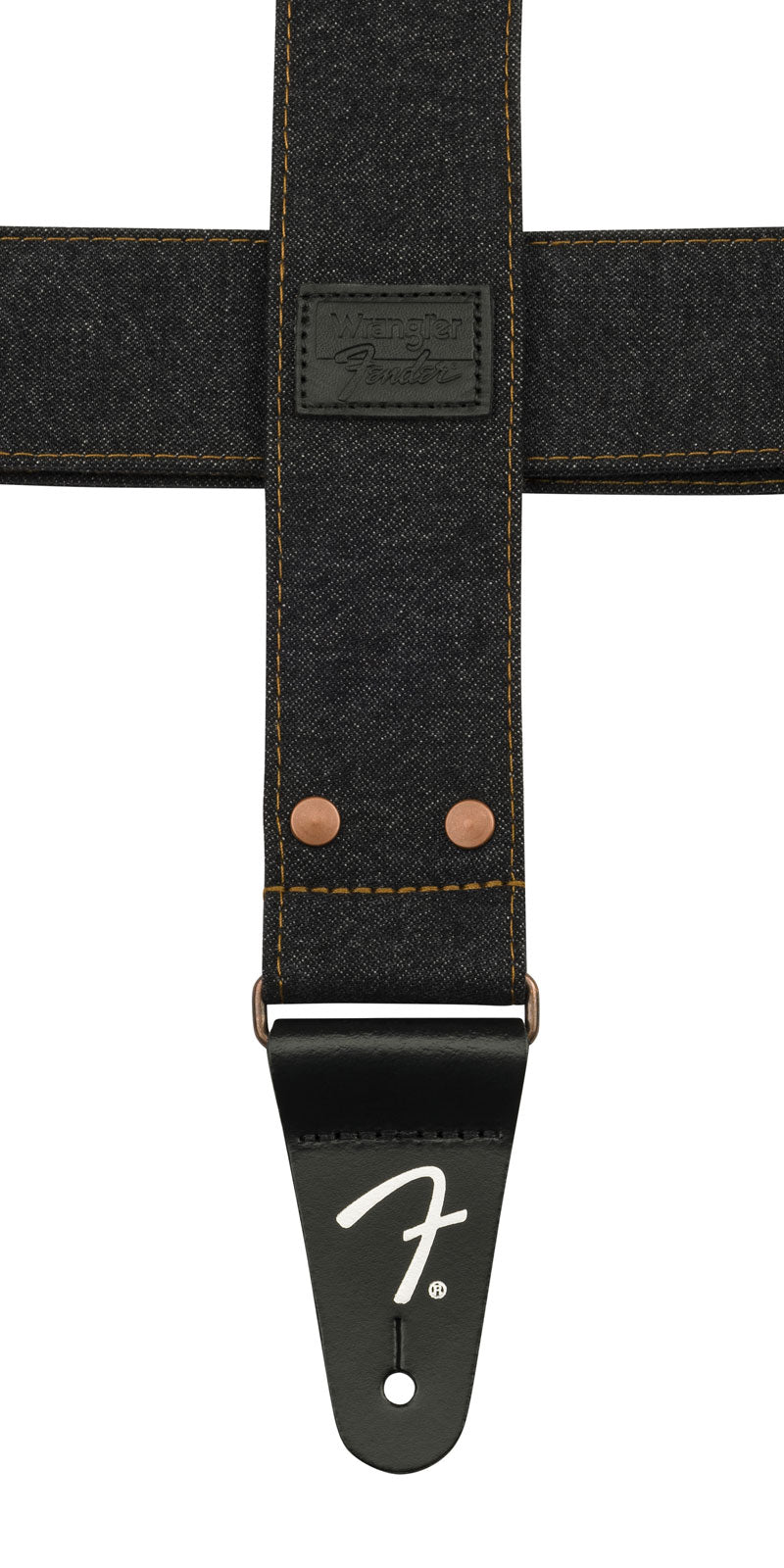 X Wrangler Cinghia in denim con borchie Nera