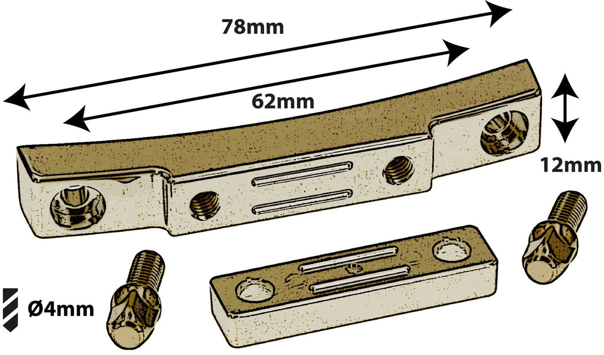 STOB5-BR - Contre-Partie Die Cast "Deluxe" Déclencheur Timbre Doré 62mm