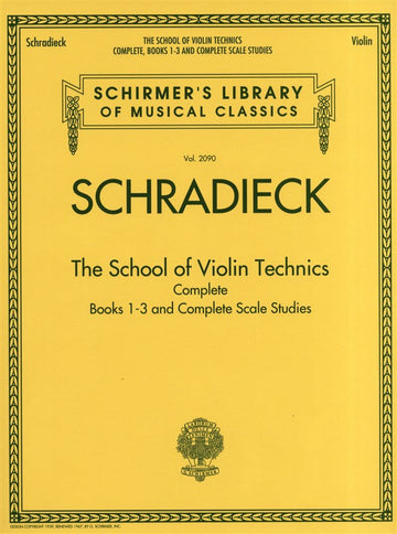 Schirmer Library Schradieck Die vollständige Schule der Violintechnik - Violine