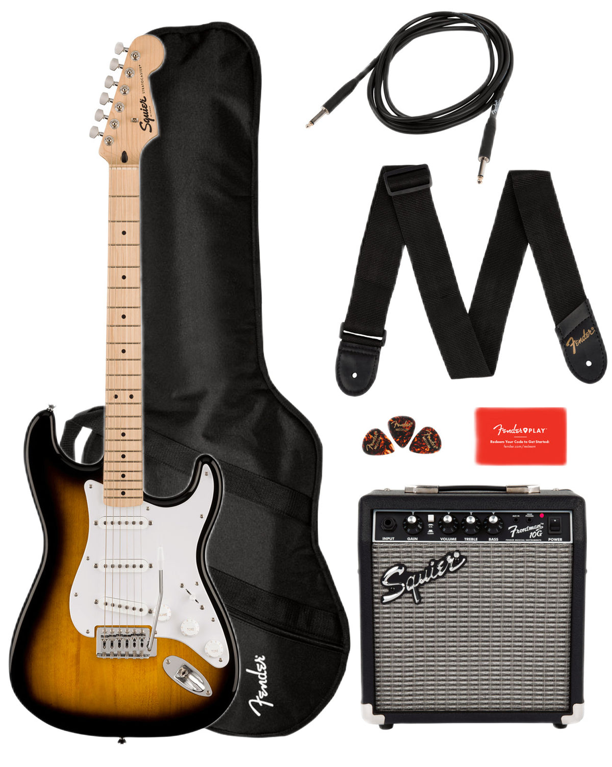 Stratocaster Sonic Pack Mn 2-Color Sunburst