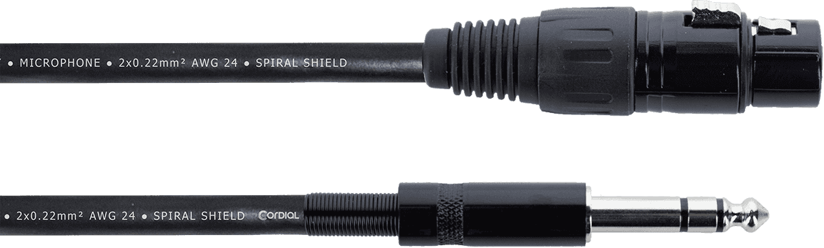 XLR Female Audio-Kabel / Stereo-Klinke - 3 M