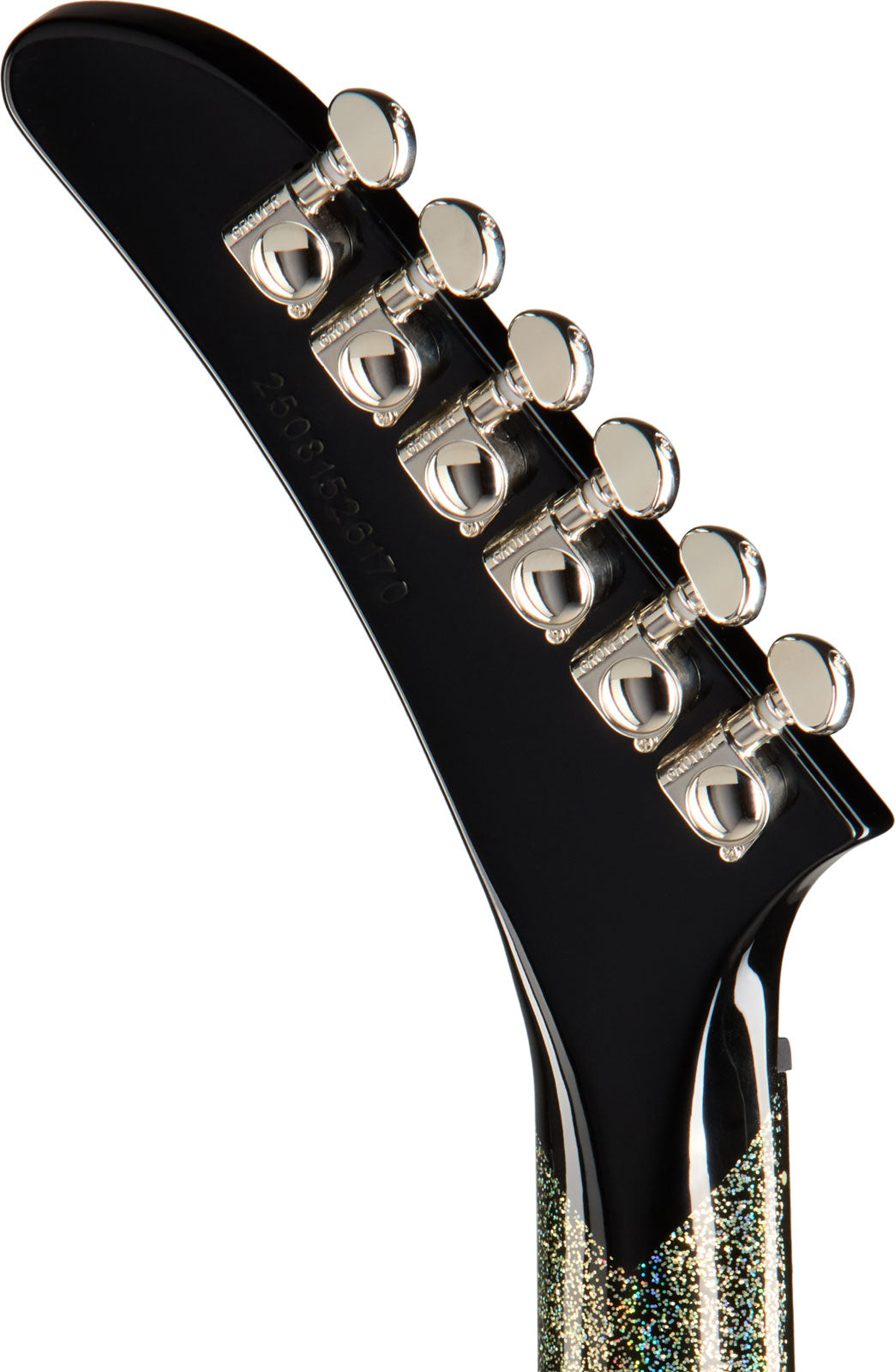 Explorer Custom Signatur Lzzy Hale Schwarzer Diamant Holografischer Glitzer IBG