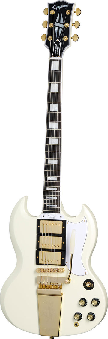 Les Paul SG Custom 1963 Maestro Vibrola Klassisches Weiß IBGCSO
