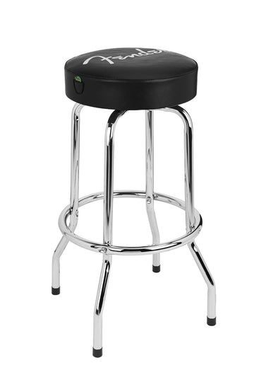 Spaghetti Logo Pick Pouch Barstool Black-chrome 30"