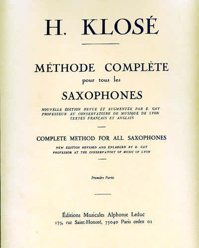 Klose - Vollständige Methode für alle Saxophone Bd.1