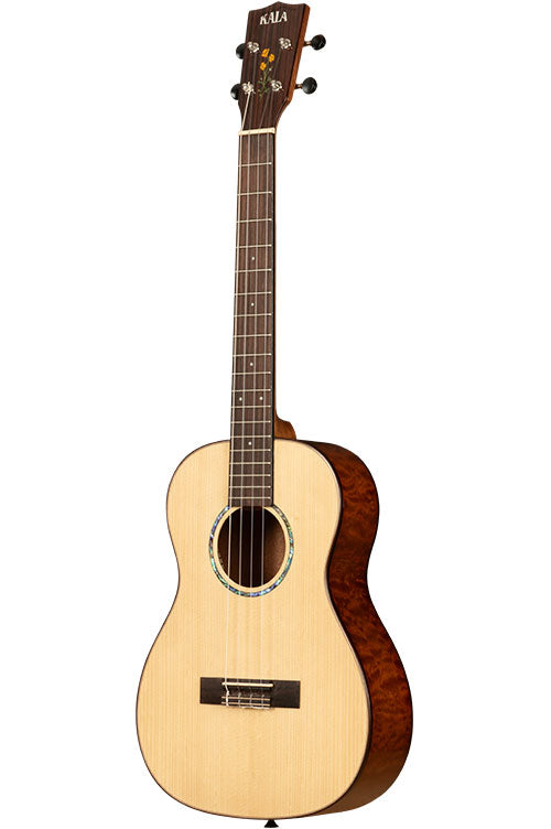 20th Anni Solid Spruce Top/Quilted Sapele Bariton livré avec housse