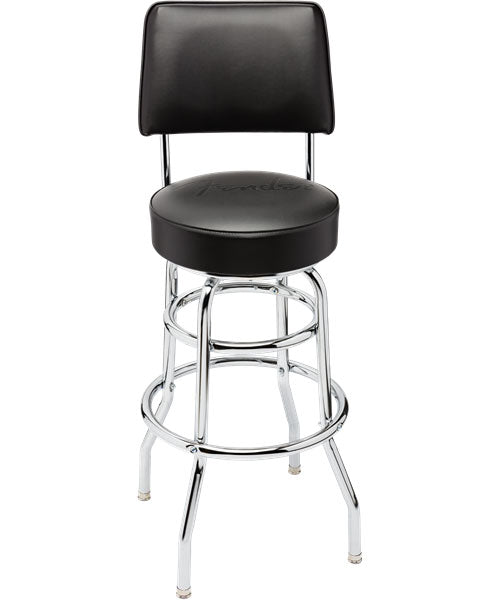 30" Blackout Backrest Barstool With Embossed Logo