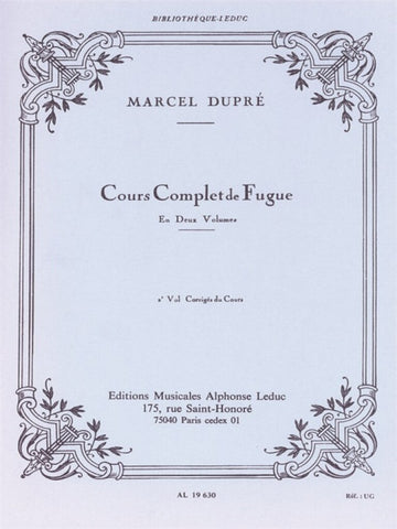 Dupre Marcel - Cours Complet De Fugue Vol.2