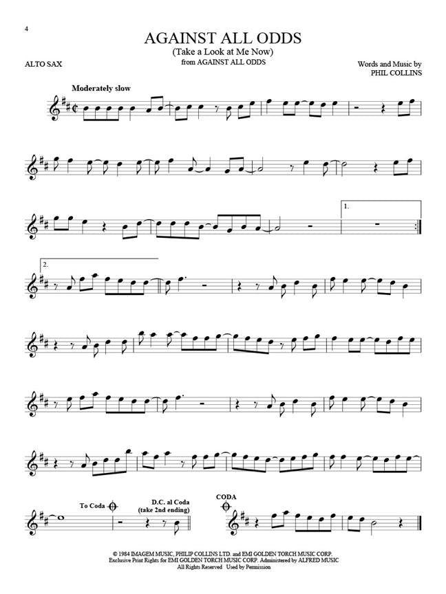 101 Movie Hits Saxophone Alto