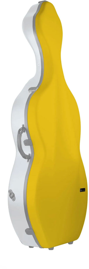 Custodia Violoncello 4/4 Hightech Caramella + Ruote - Giallo/Bianco