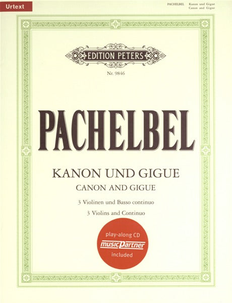 Edition Peters PACHELBEL J. - KANON UND GIGUE D-DUR - 3 VIOLONS ET