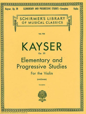 KAYSER H.F. - 36 ELEMENTARY AND PROGRESSIVE STUDIES COMPLETE OP.20 - VIOLON