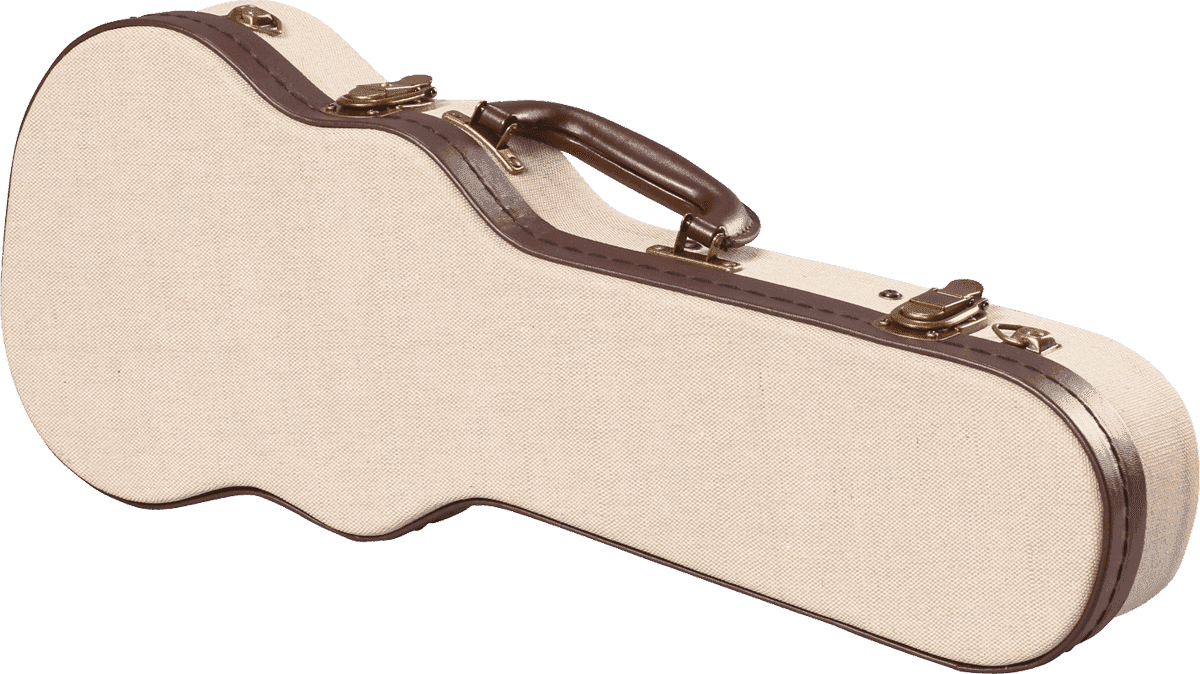 Étui Ukulélé Soprano Beige en Bois Deluxe - GW