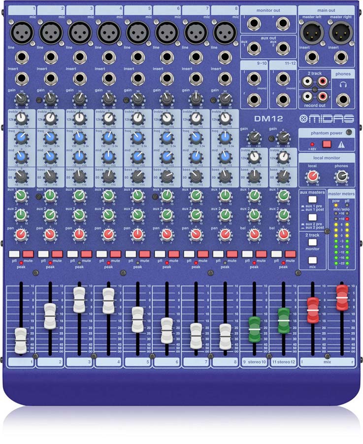 DM12 - Console De Mixage Analogique 12 Canaux